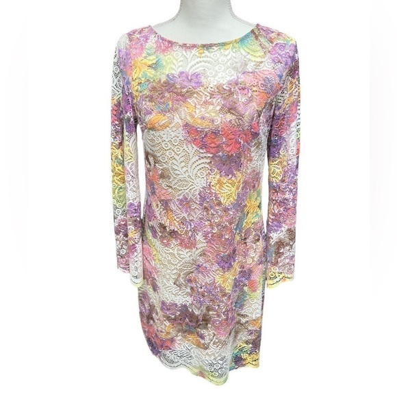 Rachel Rachel Roy Women’s Purple Multi Color
Printed Lace Dress Size 2 - Picture 2 of 5